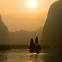 Vietnam, Halong Bay at sunrise